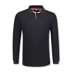 ADAMO Langärmliges Herren Pique Poloshirt Serie Peter schwarz bis Übergröße 12XL, Größe:10XL von ADAMO