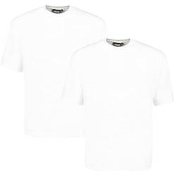 ADAMO Weißes XXL T-Shirt Doppelpack bis 12XL, Größe:4XL von ADAMO