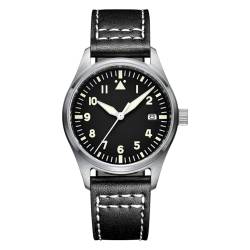 ADDIESDIVE Herren Automatikuhr Unterwasser 200m Analoge Herrenuhr Mit Lederband H2 von ADDIESDIVE