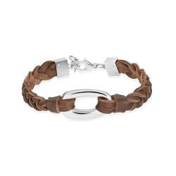 ADENLA Edelstahl Lederschmuck Herrenarmband Designerarmbänder für Damen-Stahl von ADENLA