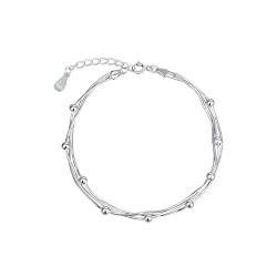 Armbänder Schmuck*Damenschmuck,Silberarmband,Armband aus 925er-Sterlingsilber,verstellbarer mehrschichtiger Armreif,exquisites Schlangenkettenarmband,Schmuck aus Sterlingsilber,Geschenke for Sie,Frau, von ADFVGG