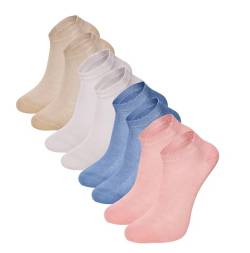 Sneaker Socken Damen, 12 Paar bunt Kurze Halbsocken,sportsocken damen, Bambus Baumwolle Unisex,Nahtlos und Komfortbund, damen sneaker socken 36-40,socks women von ADG SOCKS