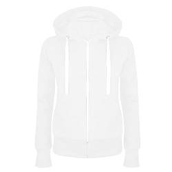 Sweatjacke Damen Zipper Hoodie mit Kapuze Casual 2024 Einfarbig Jacke Slim Fit Übergangsjacke Langarm Kapuzenjacke Große Größen Sportjacke Leichte Mantel Kapuzenullover Tunnelzug Übergangsmantel von AEGJEGVD