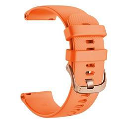 AEMALL 18 mm Ersatz-Silikonarmband für Garmin Vivoactive 4S Uhrenarmband Smartwatch Vivomove 3S Venu2S Armband Armbänder Gürtel (Farbe: Orange, Größe: 18 mm für VENU 2S) von AEMALL