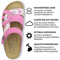 AFS-Schuhe 2120 Pantolette für Damen aus Leder mit Klettverschluss, Made in Germany von AFS-Schuhe