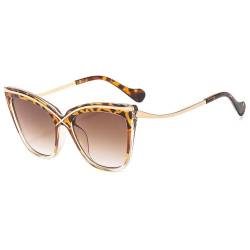 AGRIEVE Modische Cat-Eye-Sonnenbrille für Damen, Vintage, abgestufte Schattierungen, Luxus-Sonnenbrille, Rahmen aus UV400, Brillen, Leopardenmuster, Einheitsgröße von AGRIEVE
