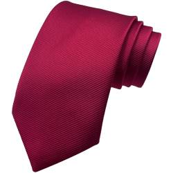 AHLPO Elegante Krawatte für Herren 8 cm, Herren Krawatten, Klassische Schlips Herren für Hochzeit, Büro, Party und Festliche Veranstaltungen - Einfarbig in Verschiedenen Farben Tie Weinrot von AHLPO