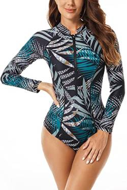 AIEOE Rash Guard für Damen Langarm UV Schutz UPF 50+ Bademode Shirts Schnell Trocknender Surftop von AIEOE