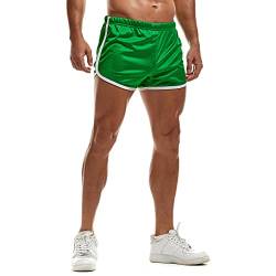 AIMPACT Herren Laufshorts Sporthose Fitness Kurz Hose Training Mesh Sport Muskeln Atmungsaktiv Shorts (Grün XXL) von AIMPACT