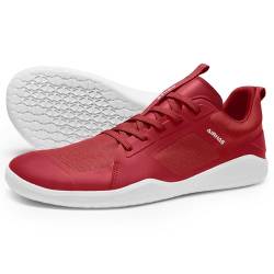 AIRHAS Herren Barfußschuhe Zero Drop Schuhe Minimalistische Gym Schuhe für Männer Kreuzheben Cross-Training Running Sneakers, Rot/Ausflug, einfarbig (Getaway Solids), 39.5 EU von AIRHAS