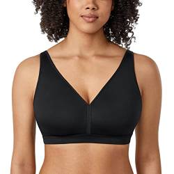 AISILIN Damen BH ohne Bügel Große Größen Comfy Schlaf BHS Vollschalen Soft Bequemer Schwarz 80B von AISILIN