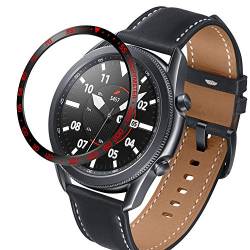 AISPORTS Lünetten Styling Kompatibel mit Samsung Galaxy Watch 3 45mm Lünettenring Selbstklebende Anti Kratzer Schutz Edelstahl Metall Lünette Schleife Zifferblatt Schutzhülle für Galaxy Watch 3 45mm von AISPORTS