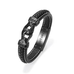 AIWENXI Ring Schnalle Urnen Armband für Asche PU Leder Armband Einäscherung Schmuck Edelstahl Asche Halter Armband Schmuck Andenken Memorial Urne Armreif für Haustier von AIWENXI