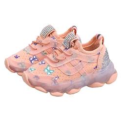 AIchenYW Laufschuhe Kinder Turnschuhe Jungen Mädchen Sportschuhe Leicht Atmungsaktiv Laufschuhe Leichte Outdoor StraßEnlaufschuhe Hallenschuhe Wanderschuhe Outdoor Fitness Sneaker (Pink, 25 Toddler) von AIchenYW