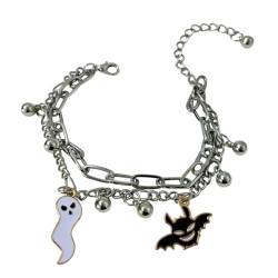 AJTUTUS Halloween-und Weihnachts-Armband, Hunde-Anhänger, Handkette, gruseliger Charm-Armband, Schmuck für Frauen und Mädchen von AJTUTUS