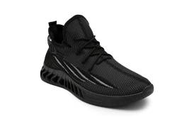 AKADEMIKS Herren Fit Knit Jogger Sneakers, atmungsaktive Laufschuhe für sportliche und Freizeitkleidung, Schwarz, 42 EU von AKADEMIKS