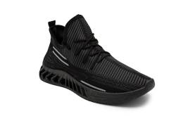 AKADEMIKS Herren Fit Knit Jogger Sneakers, atmungsaktive Laufschuhe für sportliche und Freizeitkleidung, schwarz / grau, 44.5 EU von AKADEMIKS