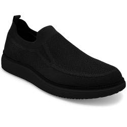 AKADEMIKS Olney Knit Slip-on für Herren, Schwarz/Schwarz, 44.5 EU von AKADEMIKS