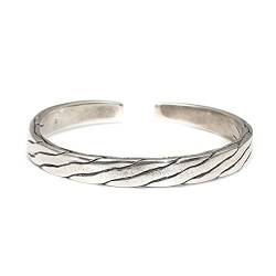 AKAFKKPYXSD Gewebtes 925 Sterling Silber Armband Armband Damen Vintage Schmuck Geburtstag mit Geschenkbox von AKAFKKPYXSD