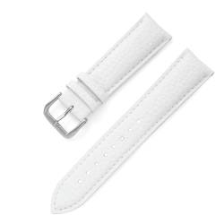 ALANIZ Uhrenarmbänder, Lederarmband 12–22 mm, Ersatzarmband for Männer und Frauen(White,21mm) von ALANIZ