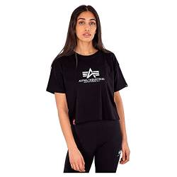 Alpha Industries Damen Basic T COS Frauen T-Shirt, Black, L von ALPHA INDUSTRIES