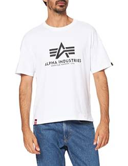 Alpha Industries Herren Basic OS Heavy T-Shirt, White, XXL von ALPHA INDUSTRIES