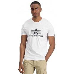 Alpha Industries Herren Basic T 2 Pack T-Shirt, White, XS (2er Pack) von ALPHA INDUSTRIES