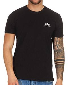 Alpha Industries Herren Basic T Small Logo T-Shirt, Blickdicht, Black, 3XL von ALPHA INDUSTRIES