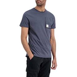 Alpha Industries Herren Label Pocket T-Shirt, Greyblack, S von ALPHA INDUSTRIES