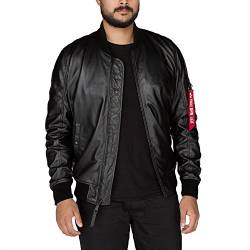 Alpha Industries Herren MA-1 Leather LW II Lederjacke, Black, S von ALPHA INDUSTRIES