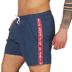 Alpha Industries Herren RBF Tape Swim Short Schwimmshort Badehose, New Navy, XL von ALPHA INDUSTRIES