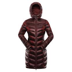 ALPINE PRO OREFA Damen Winterjacke, Wintermantel mit Kapuze, Langer Wintermantel für Frauen, Robust Wärmender Mantel, Wärmende Füllung, Leicht Wasserabweisender und Winddichter Mantel, PUFFY Stil von ALPINE PRO SPORTSWEAR & EQUIPMENT