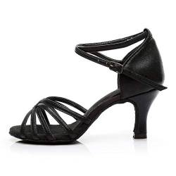 AMDOLE Damen-Sandalen & Slides Ballsaal Tanzsandalen Abschlussball Damensandalen Schuhe breite Damen-Sandalen, Schwarz , 36.5 EU von AMDOLE