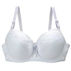 AMDOLE Deals of The Day,Damen Push Up Spitze BH Mit Floraler Spitze Gepolsterter Bügel BH Komfort BH,100D,Weiß von AMDOLE