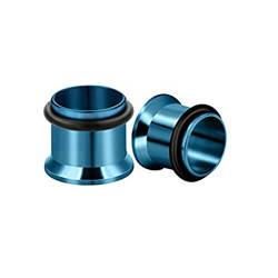 AMDXD 2 Stück Ear Plugs Tunnel Set, 16mm Edelstahl Ohrring Plug Männer Hoop Blau Ohrringe Mädchen Punk für Unisex von AMDXD