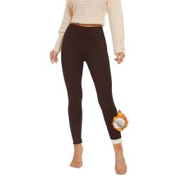 AMIYOYO Thermo Leggings Damen Gefüttert Leggings Fleece Thermohose Verdickte Plüsch Leggins Blickdicht Samt Thermounterwäsche Warm Strumpfhose Winter von AMIYOYO