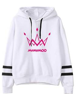 AMOMA Mamamoo KPOP Sport Hoodie Kapuzenpullover Solar Moon Byul Digitaldruck Sweatshirt fur Damen(L,AllPink-White) von AMOMA