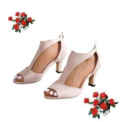 AMOUSDRDR Orthopädische High Heels für Damen, elegante Sandalen mit Fußgewölbeunterstützung, lässig, Retro, Strand, Boho, Outdoor-Schuhe von AMOUSDRDR