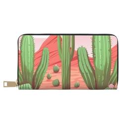 AMREWQYL Cactus Desert Printed Leather Wallet Women Travel Wallet Credit Card Wallet, Weiss/opulenter Garten, Einheitsgröße von AMREWQYL