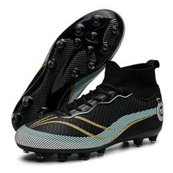 AMZ BSHIDA Fußballschuhe für den Innenbereich, für Herren, Rasen, Weiß, Schwarz, Blau, Größe 39-45, Black Mg, 43 EU von AMZ BSHIDA