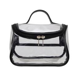 AMZLORD PVC-Reise-Aufbewahrungstasche, große Kapazität, Damen-Kosmetiktasche, transparent, tragbar, Kulturbeutel, Badezimmer, Dusche, Reisetasche von AMZLORD