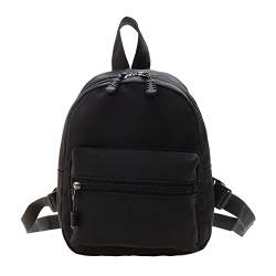 Mini-Rucksack Damen, Mode Damen Pure Color Rucksack Damen Preppy Style Casual Mini Nylon Rucksack von AMZLORD