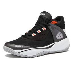 AND1 Revel Mid Basketballschuhe für Herren, Indoor- oder Outdoor-Basketball-Sneaker für Herren, Straße oder Platz, Größen 40-44, Schwarz, 11 Women/9.5 Men von AND1