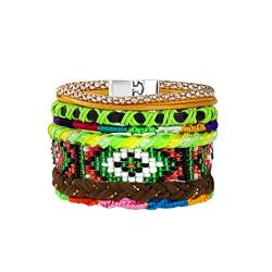 ANDANTE Hippie Fashion Armband "GRENADA" im Ethno-Design One Size mit Edelstahl Magnetverschluss (Modell 4017) von ANDANTE