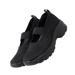 ANDRESLAD Breite Damenschuhe Mit Dicker Sohle Atmungsaktives Mesh Leichte Freizeit Wanderschuhe Perfekt Für Trekking Und Sport Größe 39 von ANDRESLAD