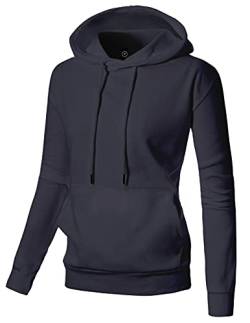 ANFTFH Herbst und Winter Hoodie Damen Langarm Tunnelzug Baumwollpullover Kängurutasche Pullover Grau L von ANFTFH