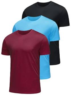 ANGEL CITIZ T-Shirts Für Herren 3er Pack Slim Fit T-Shirt Herren Arbeits Für Jungen T Shirts Männer Gym Shirts XL von ANGEL CITIZ