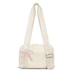 ANKICK Mini-Sporttasche, kleine Reisetasche, Tragetasche für Damen, Rosa, Trainingstasche, leicht, für Wochenendreisen, Sport, Yoga, Fitness, Beige von ANKICK