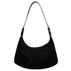 ANKICK Wildleder Tasche Damen Umhängetasche Hobo Bag Damen Beuteltasche Damen Shoulder Bag Women Slouchy Bag Tote Bag von ANKICK