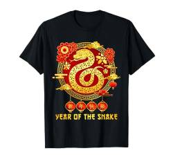 Jahr der Schlange 2025 Sternzeichen Chinesisches Happy Lunar New Year T-Shirt von ANOORY - 2025 Lunar Snake New Year